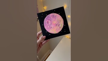 Beginner canvas craft using tissue🧻🌛 #artidea #canvasidea