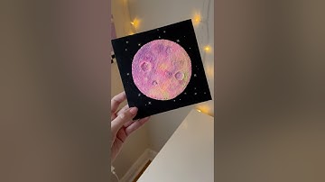 Beginner canvas craft using tissue🧻🌛 #artidea #canvasidea