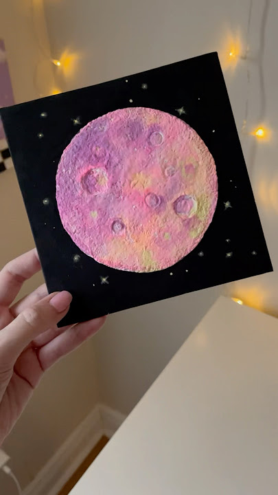 Beginner canvas craft using tissue🧻🌛 #artidea #canvasidea