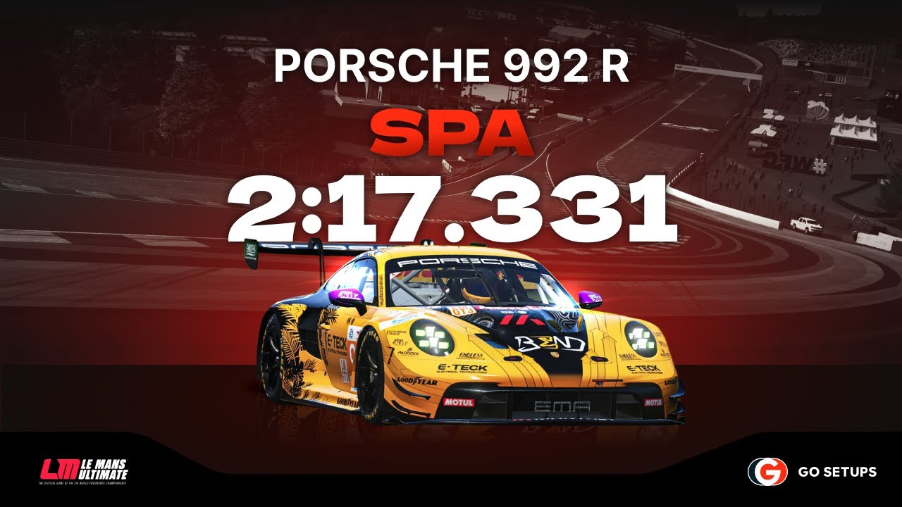 Le Mans Ultimate | Porsche 911 GT3 R LMGT3 (992) - Spa Francorchamps | V1.2 Hotlap