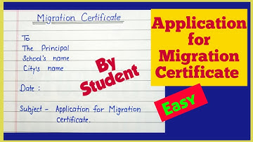 application for migration certificate in English#education  #migration#thewritingstar