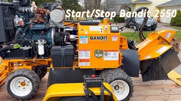 Start and Stop a Remote Equipped Bandit 2550 Stump Grinder