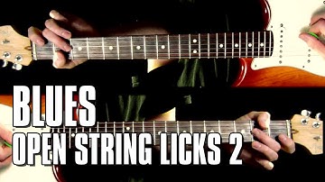 Blues licks using open strings, lick 2 of 3: a lick inspired by Catfish Blues