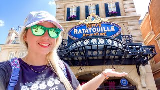 Remys Ratatouille Adventure New Ride & La Creperie New Food Pholder Preview Full Tour