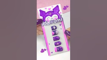 diy fake nails with paper - how to make paper nails - fati craft world