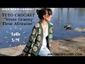 Tuto crochet  veste granny fleur africaine 