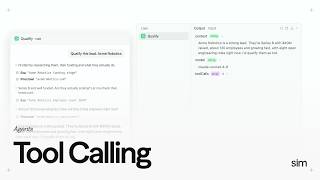 Tool Calling - Agents | Sim Academy screenshot 4