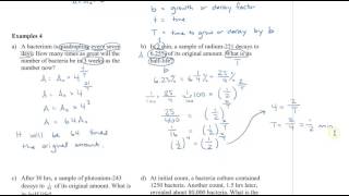 Math 12 - Sec 7.3 Solving Growth and Decay Problems with a common base and Compound Interest