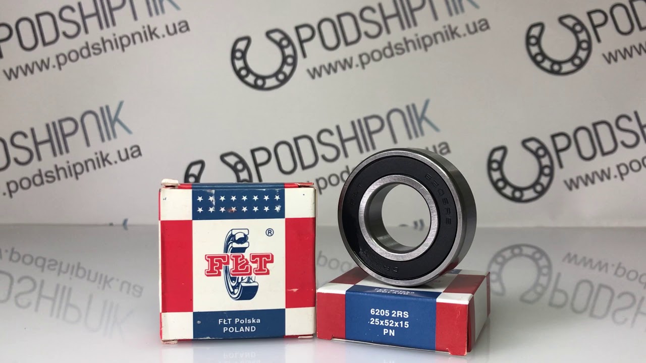 Подшипник для станков FLT 6205 2RS, размеры 25*52*15