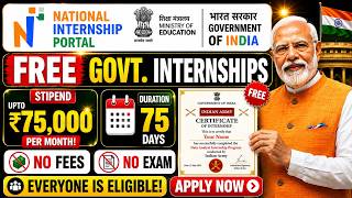 🛑75 Days Government Internships | Data Analyst Internship With Free Courses | Stipend & Certificate