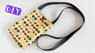 5回縫って完成！スマホポーチの作り方｜DIY Smartphone Crossbody bag