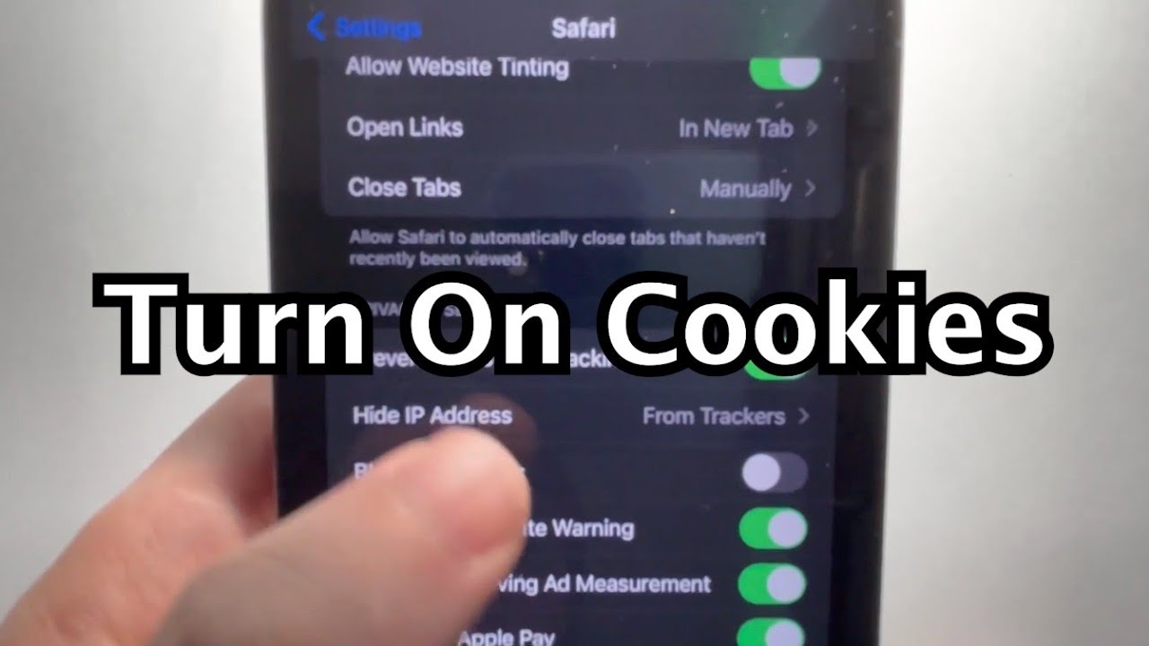 enable cookies safari on iphone