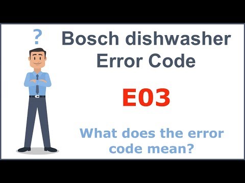 Bosch dishwasher error code E03 (How to fix)