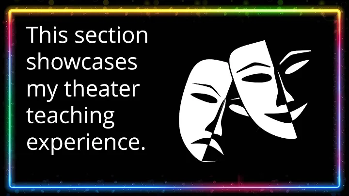 Theater teaching portfolio from Rick Sheridan