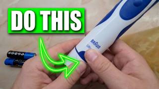 How to replace the AA batteries of a Braun electric Toothbrush (test before and after)