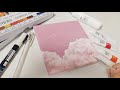 아크릴 물감으로 핑크 구름 그리기, Draw pink clouds with acrylic paint