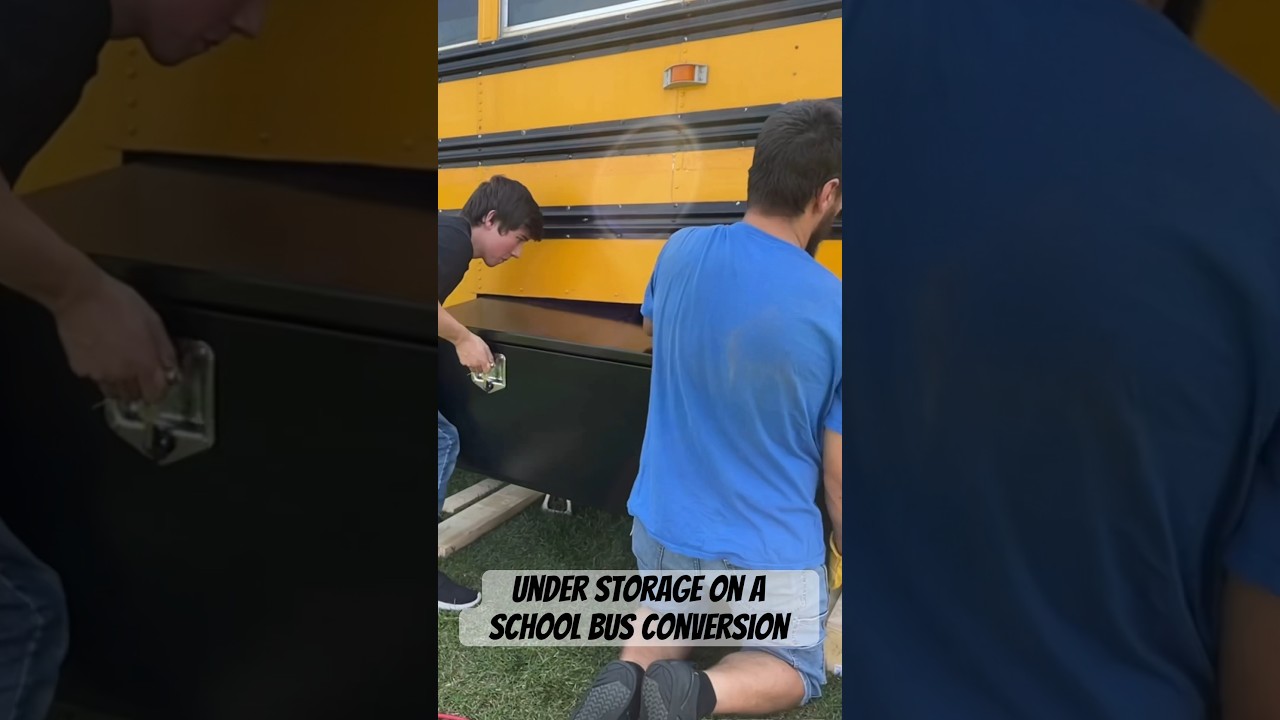 Check out how we put understorage on our school bus conversion without any welding! 