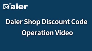 Daier Shop Discount Code Operation Video