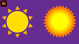 How to Draw the Sun  Adobe Illustrator Tutorial