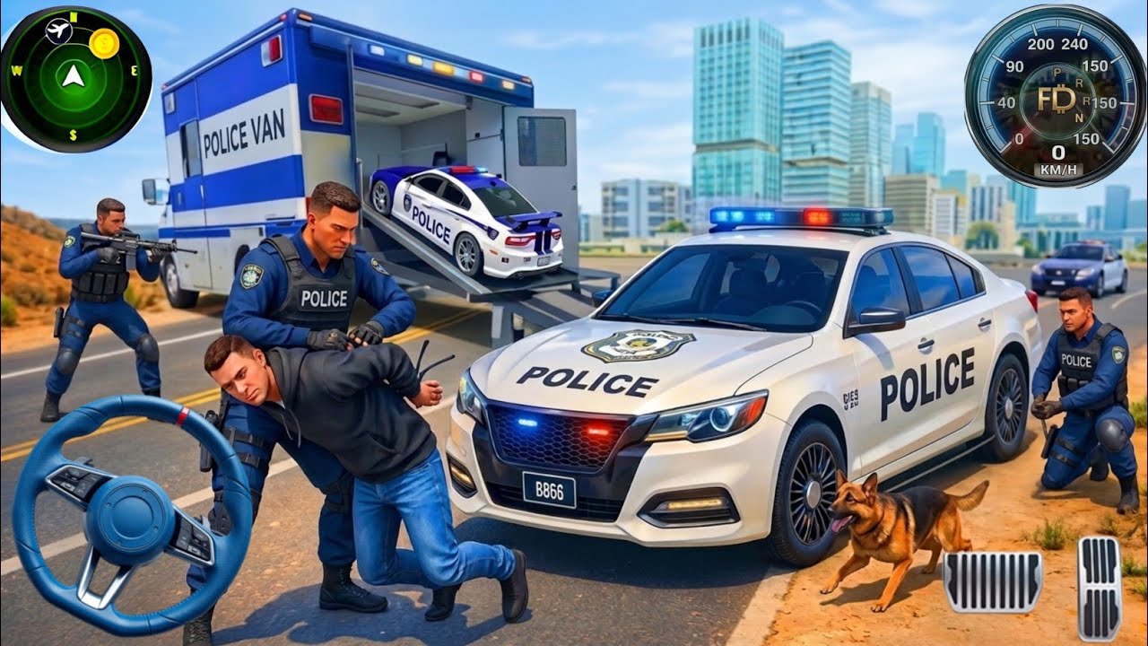 🚓 Police Car Chase Simulator 3D – Real City Cop Pursuit Gameplay ...