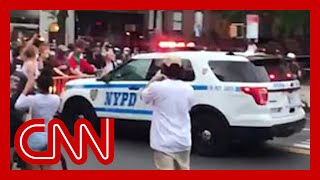 Video appears to show NYPD truck plowing through crowd