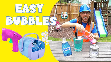 Handyman Hal makes Bubbles for Kids | DIY Bubbles