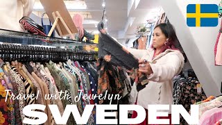 Vintage thrift with me in Stockholm | Sweden 2022 | Travel with Jewelyn