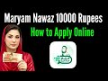 maryam nawaz 10000 rupees how to apply online / maryam nawaz 10000 how to apply