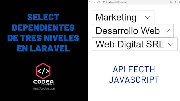 Select dependientes de tres niveles en Laravel con la API Fetch JS