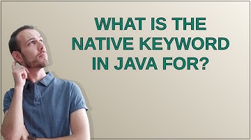 What is the native keyword in Java for?