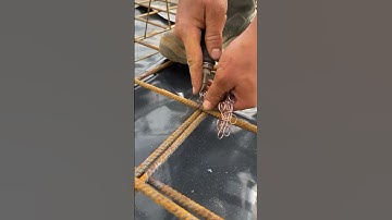 The process of binding long iron using wire #shorts