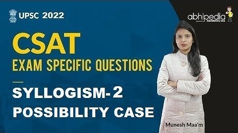 UPSC CSAT I Quantitative Aptitude I Syllogism-2 I Possibility Case | BY MUNESH MA