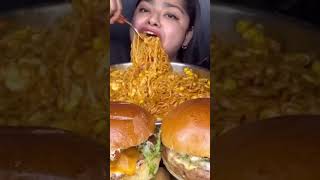 Mukbangers choking themselves with food #food #youtubeshorts #asmr #funny #shorts #mukbang