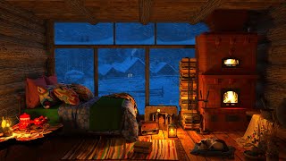 Deep Sleep Instantly - Relaxing Blizzard, Snow Storm, Cozy Fireplace, and Howling Wind Sounds screenshot 4