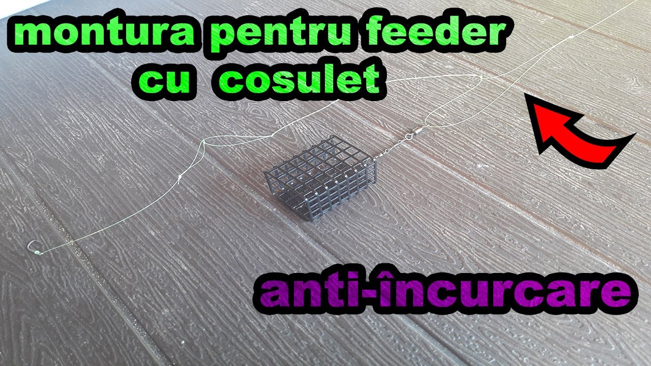 Montura cu cosulet pentru feeder | anti-încurcare | simpla si eficienta pentru pescuitul la feeder