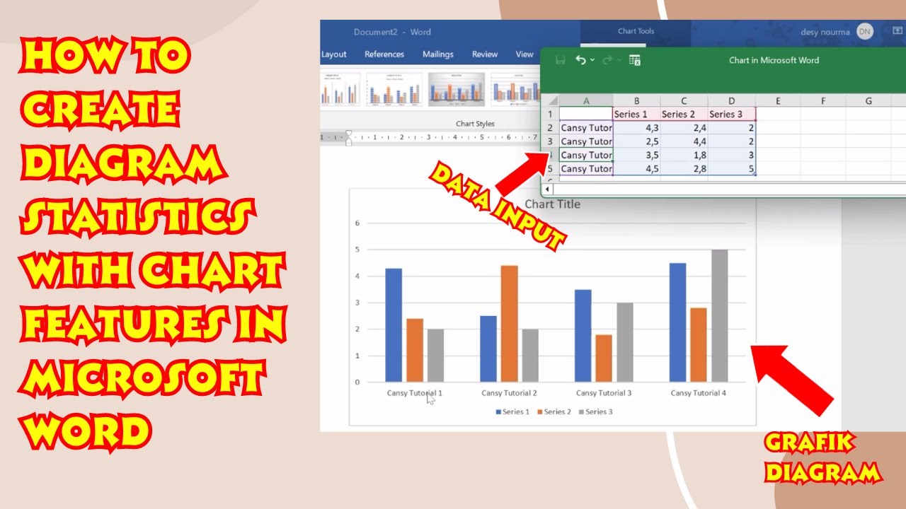 Data Analysis Simple Using Word How To Create Diagram Statistics With Chart Features In Microsoft Words ...