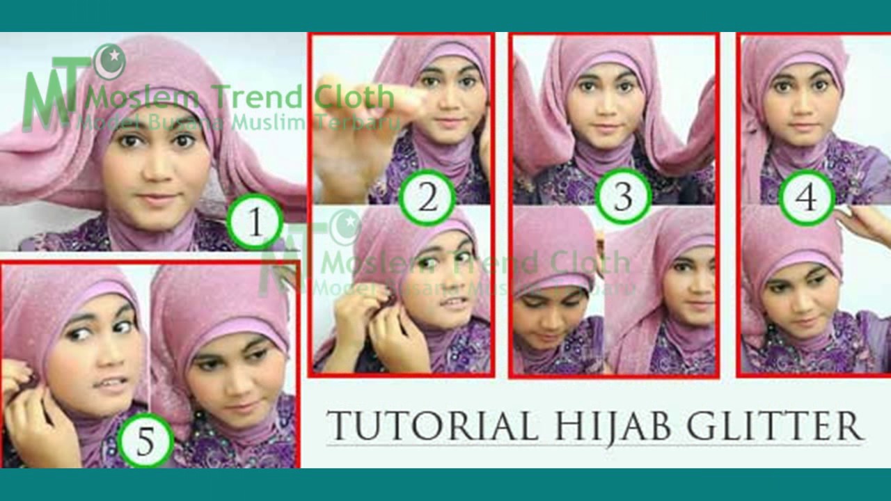 Tutorial Hijab Pashmina Glitter Untuk Wisuda Tutorial Hijab