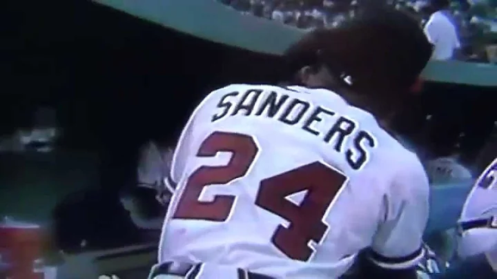 Deion Sanders Gives Kiss To Jeff Blauser Atlanta B...