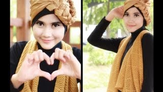 Modern Hijab Tutorial | Turban Square Paris For Party and Casual Events by Didowardah - Part #28