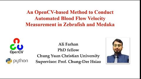 Blood flow measurement in fish by OpenCV_Tutorial video