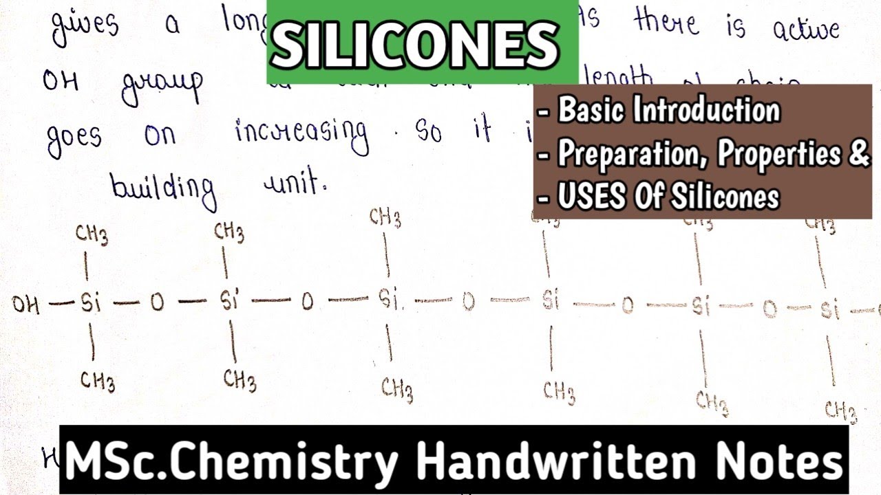 SILICONES Basic Concept Preparation, Properties & Uses Complete