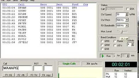 Morse Runner Single Calls 50 wpm