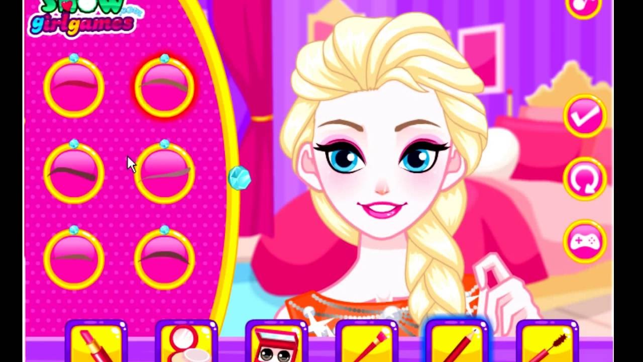 Elsa and Anna Makeup Party Kids Girl Games YouTube