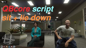 script QBcore: sit + lie down