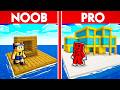 NOOB vs PRO GÜVENLİ DENİZ VİLLASI YAPI KAPIŞMASI !! - Minecraft