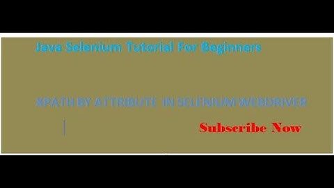 Xpath by Attribute in Selenium WebDriver