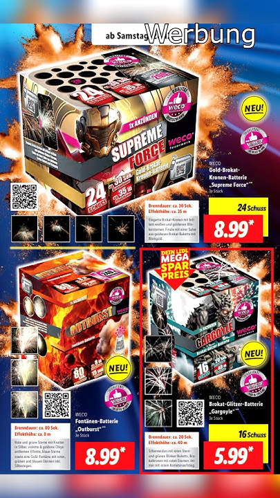 Lidl Feuerwerk Prospekt 2024[Werbung] YouTube