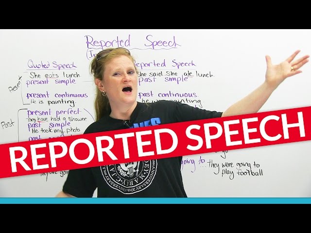 grammar learn to use reported speech in english