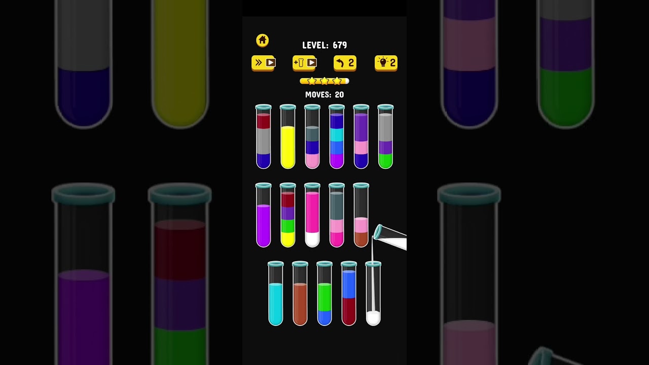 Color Water Sort 3D Level 679 | Hard One