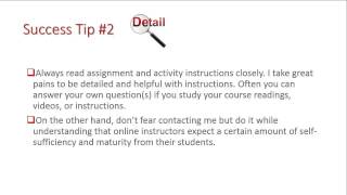 How To Succeed in Online LS 102